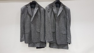 3 X BRAND NEW LUTWYCHE GREY PATTERNED TAILORED SUITS SIZES 42R,40R, 38R (PLEASE NOTE SUITS NOT FULLY TAILORED)