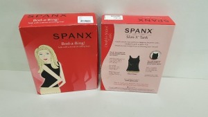 15 X BRAND NEW SPANX BOD-A-BING DOUBLE SIDED TANK TOP WITH TUCK IN LINER SIZE 2X IN BLACK RRP $48.00 (TOTAL RRP $720.00)