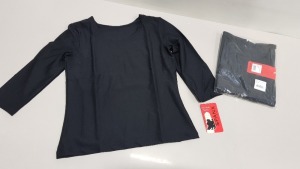 20 X BRAND NEW SPANX THREE QUARTER BOAT NECK TOP IN BLACK, SIZE SMALL RRP $58.00 (TOTAL RRP $1168.00)
