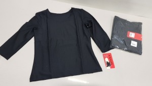 20 X BRAND NEW SPANX THREE QUARTER BOAT NECK TOP IN BLACK, SIZE SMALL RRP $58.00 (TOTAL RRP $1168.00)