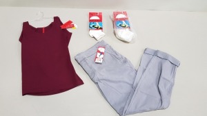 20 PIECE MIXED SPANX CLOTHING LOT CONTAINING ATHLETIC SOCKS, GREY CUFFED TROUSERS, IN AND OUT TANK SHAPING TOP AND LINGERIE STRAPPED SLIP IN NUDE ETC