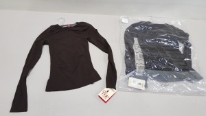 29 X BRAND NEW SPANX CLASSIC LONG SLEEVE BITTERSWEET SHAPER IN BROWN SIZE SMALL