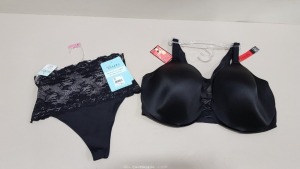 21 PIECE MIXED SPANX LOT CONTAINING SPANX BLACK THING SIZE LARGE RRP $22.00 AND BACK SMOOTHING BRA IN BLACK SIZE 42DDD