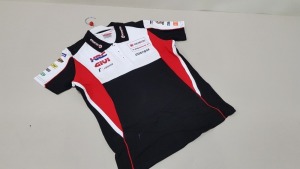 16 X BRAND NEW OFFICIAL LICENSED HONDA PRODUCT TEAM HONDA POLO SHIRTRS SIZE XL, LARGE AND MEDIUM