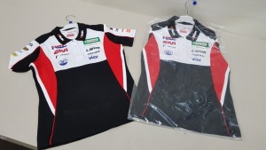 15 X BRAND NEW OFFICIAL LICENSED PRODUCT TEAM HONDA POLO SHIRTS SIZE MEDIUM AND LARGE (MAINLY LARGE)