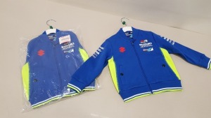 19 X BRAND NEW SUZUKI OFFICIAL LICENSED PRODUCT ZIP UP JACKETS SIZE 12-18 MONTHS AND 18-24 MONTHS