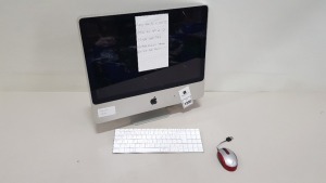 APPLE IMAC ALL IN ONE PC APPLE EL CAPITAN O/S 250GB HARD DRIVE NON APPLE BLUETOOTH KEYBOARD NON APPLE USB MOUSE