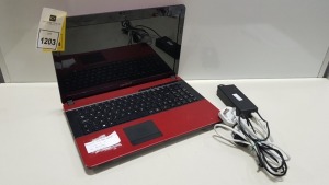 ADVENT T100 RED LAPTOP WINDOWS 10 NO BATTERY - WITH CHARGER