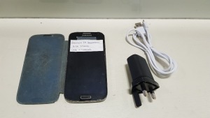 SAMSUNG S4 SMARTPHONE 16GB STORAGE - WITH CASE AND CHARGER