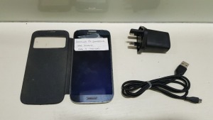 SAMSUNG S4 SMARTPHONE 16GB STORAGE - WITH CASE AND CHARGER
