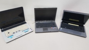 3 PIECE ASSORTED LAPTOP LOT 1 X DELL LAPTOP 1 X SONY LAPTOP 1 X SAMSUNG LAPTOP PLEASE NOTE ALL FOR SPARES