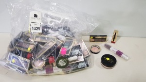 150 PIECE ASSORTED MAX FACTOR LOT CONTAINING LIPFINITY LIPSTICK, BROW CONTOURING KIT, CRÈME PUFF BLUSH, LIPSTICK IN SHADES DUSKY ROSE, CHERRY KISS, MATTE FLAME ETC - IN 1 BAG