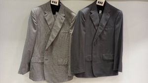 5 X BRAND NEW LUTWYCHE TAILORED 2PC GREY SUITS SIZES 46R, 42R, 44R, 38R, 50R (PLEASE NOTE NOT FULLY TAILORED)