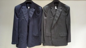 8 X BRAND NEW LUTWYCHE SUITS IN VARIOUS COLOURS, STYLES & SIZES (PLEASE NOTE SUITS ARENT FULLY TAILORED)