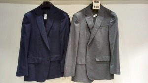 8 X BRAND NEW LUTWYCHE SUITS IN VARIOUS COLOURS, STYLES & SIZES (PLEASE NOTE SUITS ARENT FULLY TAILORED)