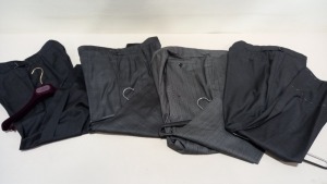 20 X PAIRS OF BRAND NEW LUTWYCHE TROUSERS IN VARIOUS COLURS, SIZES AND SYLES (NOT FULY TAILORED)