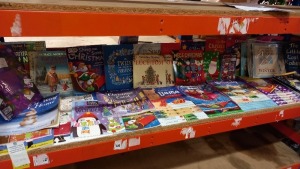 APPROX 70+ BRAND NEW ASSORTED BOOK LOT CONTAINING LEGO FROSTY FUN, THE NATIVITY, CHRISTMAS COLOURING BY NUMBERS, CHRISTMAS CAROL, MEGS CHRISTMAS, GOODNIGHT SANTA, THE LITTLE LOST ROBIN, THE FESTIVE BOOK OG WORDSEARCHES, THE NUTCRACKER ETC