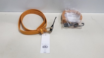 150 X BRAND NEW DOROTHY PERKINS MUSTARD BELTS SIZE SMALL RRP £5.00 (TOTAL RRP £750.00)