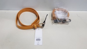 150 X BRAND NEW DOROTHY PERKINS MUSTARD BELTS SIZE SMALL RRP £5.00 (TOTAL RRP £750.00)