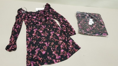 40 X BRAND NEW TOPSHOP MULTI COLOURED MINI DRESSES SIZE 10 AND 12 RRP £25.00 (TOTAL RRP £1000.00)