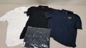 60 X BRAND NEW BURTON MENSWEAR MUSCLE FIT POLO SHIRTS IN NAVY, WHITE AND BLACK SIZE LARGE RRP £32.00 (TOTAL RRP £1800.00)
