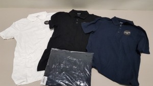 60 X BRAND NEW BURTON MENSWEAR MUSCLE FIT POLO SHIRTS IN NAVY, WHITE AND BLACK SIZE MEDIUM AND LARGE RRP £32.00 (TOTAL RRP £1800.00)