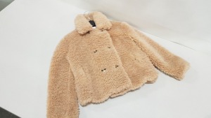 7 X BERAND NEW TOPSHOP BROWN FUR COATS IN SIZE UK 8 AND 10