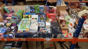 LARGE QUANTITY BRAND NEW ASSORTED LOT CONTAINING ACRYLIC PAINT SETS, VARIOUS BOOKS AND BOOK COLLECTIONS, BOLDMERE SKETCH BOOKS, STICKER BOOKS, MY FIRST JUNGLE CLAY PLAY BOOK, ON THE FARM FINGER PRINTS BOOK, CHRISTMAS MEGA STICKER SET, LUXURY WRAP ACCESSOR