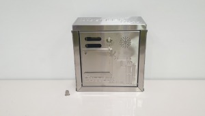 4 X ""THE BUTTLER CO LTD"" STAINLESS STEEL WALL MOUNTED CIGARETTE BINS (IN 1 FULL CARTON)