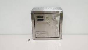4 X ""THE BUTTLER CO LTD"" STAINLESS STEEL WALL MOUNTED CIGARETTE BINS (IN 1 FULL CARTON)
