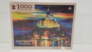 40 X BRAND NEW CASTLE IN THE RAIN 1000 PIECE JIGSAW PUZZLE (520 X 380MM)