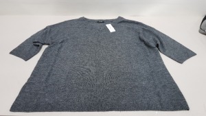 8 X BRAND NEW EVANS KNITTED GREY JUMPERS UK SIZE 26-28 RRP £36.00 (TOTAL RRP £288.00)