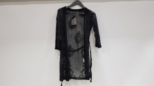 20 X BRAND NEW VILLA CLOTHES VIROXANNE KIMONO BLACK / GACQUARD CARDIGAN SIZE SMALL RRP £32.00 (TOTAL RRP £640.00)