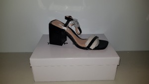 24 X BRAND NEW TOPSHOP NORA BLACK HEELED SHOES UK SIZE 5 RRP £39.00 (TOTAL RRP £936.00)