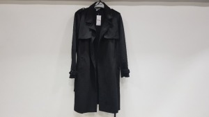 9 X BRAND NEW DOROTHY PERKINS PETITE LONG BLACK COATS SIZE 10