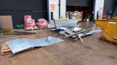 VARIOUS SCRAP METAL PIECES IE TIN AND STAINLESS STEEL (ONLY SILVER METAL SHOWN WITHIN IMAGE)