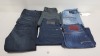 6 X PAIRS OF BRAND NEW G-STAR RAW JEANS IN VARIOUS STYLES & COLOURS IE. LIGHT BLUE, DARK BLUE, GREY AND BLACK - RRP £480 - SIZE 28