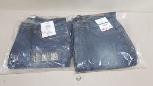 12 X BRAND NEW BURTON MENSWEAR STRETCH TAPERED DENIM JEANS IN VARIOUS SIZES