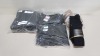 23 X BRAND NEW MIXED CLOTHING LOT CONTAINING TAN SANDLES, BURTON BELTS, BURTON SOCKS, BURTON MENSWEAR SOCKS, ASOS LONG LEATHER COAT AND A THREAD BARE FLEECE ETC - IN 2 TRAYS