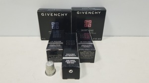 17 PIECE BRAND NEW ASSORTED GIVENCHY LOT CONTAINING SILKY FACE POWDER, INTENSE & RADIANT EYESHADOW, INTENSE LIP COLOUR AND SATIN LIPSTICK.