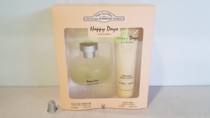 20 X BRAND NEW DESIGNER FRENCH COLLECTION HAPPY DAYS GIFT SETS FOR WOMEN INCLUDING 100ML EAU DE PARFUM AND 90ML PERFUMED BODY LOTION