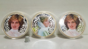 3 LARGE COMMEMORATIVE COINS DIANA - PRINCESS OF WALES