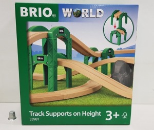 12 X BRAND NEW BRIO MY HOME TOWN - STACKING TRACK SUPPORTS WOODEN RAILWAY BRIDGE ACCESSORY - IN 3 OUTER CARTONS