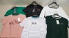 10 PIECE MIXED JACK WILLS CLOTHING LOT IN VARIOUS SIZES CONTAINING CREWNECK T SHIRTS IN VARIOUS STYLES AND COLOURS, LONG SLEEVED CREWNECK T SHIRT AND A POLO SHIRT