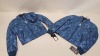 4 X BRAND NEW HALIFAX TRADERS BLUE ZIP UP JACKETS WITH COAT STASH BAG SIZE XS