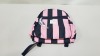 9 X BRAND NEW JACK WILLS PORTBURY BACKPACKS IN PINK NAVY STRIPED ONE SIZE RRP £44.95 (TOTAL RRP £404.55)