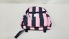 8 X BRAND NEW JACK WILLS PORTBURY BACKPACKS IN PINK NAVY STRIPED ONE SIZE RRP £44.95 (TOTAL RRP £359.60)