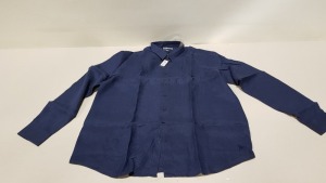 4 X BRAND NEW VILEBREQUIN BLUE MARINE SHIRTS SIZE XXL RRP £175.00 (TOTAL RRP £700.00)