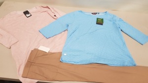 6 PIECE MIXED CLOTHING LOT CONTAINING BABOLAT JUMPER SIZE 12, ARIELLA DRESS SIZE 12, REGETTA FLEECE SIZE 20, STUDIO 8 DRESS SIZE 24, CAROLINA CAVOUR JUMPER / DRESS AND WINSER LONDON TROUSERS SIZE 14