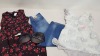 6 PIECE MIXED CLOTHING LOT CONTAINING FAZE 8 TROUSERS SIZE 12, WINSER LONDON JOGGING BOTTOMS SIZE 12, CHI CHI LONDON DRESS SIZE 14, RACING GREEN JEANS SIZE 32R, CATH KIDSTON DRESS SIZE 12 AND A WONDER BRA BRA SIZE 36C